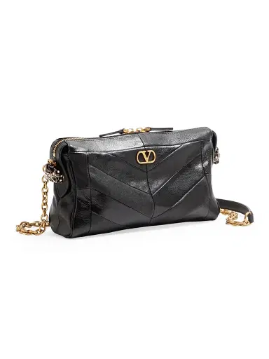 Valentino Garavani Women's Panthea Small Shoulder Bag in Nappa Leather - Black | Thumbnail 4