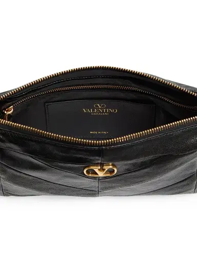 Valentino Garavani Women's Panthea Small Shoulder Bag in Nappa Leather - Black | Thumbnail 7