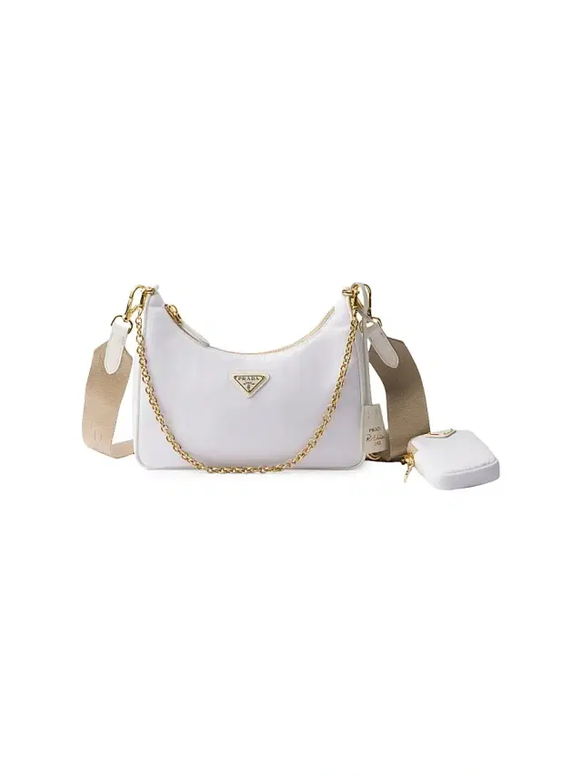 Prada Women's Re-Edition 2005 Re-Nylon Bag - White Gold