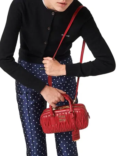 Miu Miu Women's Arcadie Matelassé Nappa Leather Top Handle Bag | Thumbnail 2 Miu Miu Women's Arcadie Matelassé Nappa Leather Top Handle Bag | Thumbnail 2