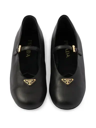 Prada Women's Nappa Leather Ballerinas | Thumbnail 2 Prada Women's Nappa Leather Ballerinas | Thumbnail 2
