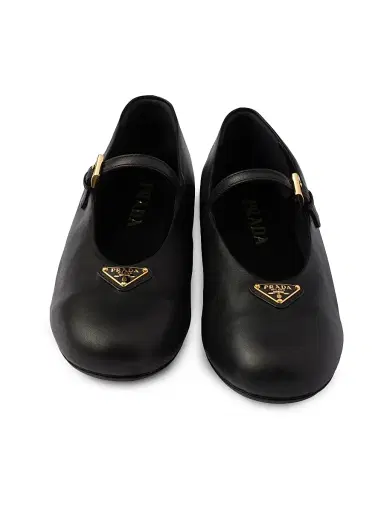 Prada Women's Nappa Leather Ballerinas | Thumbnail 4 Prada Women's Nappa Leather Ballerinas | Thumbnail 4