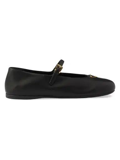 Prada Women's Nappa Leather Ballerinas | Thumbnail 1 Prada Women's Nappa Leather Ballerinas | Thumbnail 1