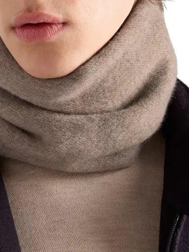 Prada Men's Cashmere and Wool Scarf - Beige Khaki | Thumbnail 2