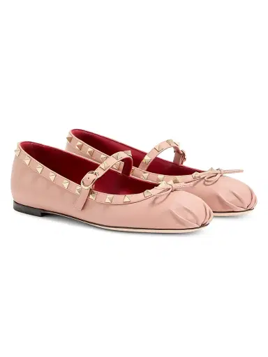 Valentino Garavani Women's Mary-Jane Rockstud Ballerinas - Phard | Thumbnail 2