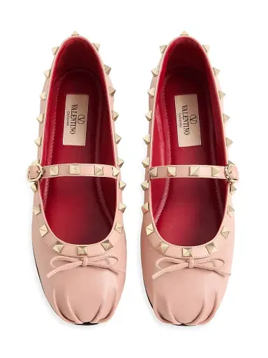 Valentino Garavani Women's Mary-Jane Rockstud Ballerinas - Phard | Thumbnail 4