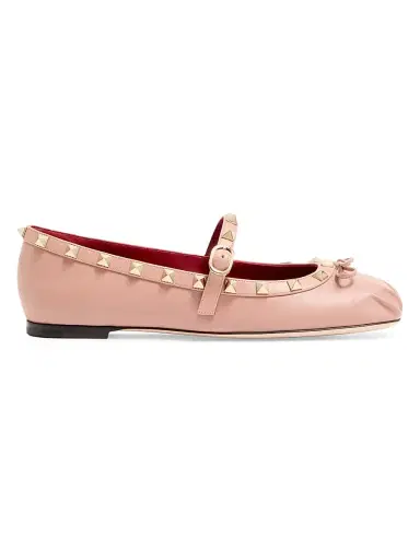 Valentino Garavani Women's Mary-Jane Rockstud Ballerinas - Phard | Thumbnail 1