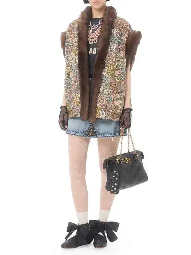 Valentino Garavani Women's Printed Cotton T-Shirt | Thumbnail 7