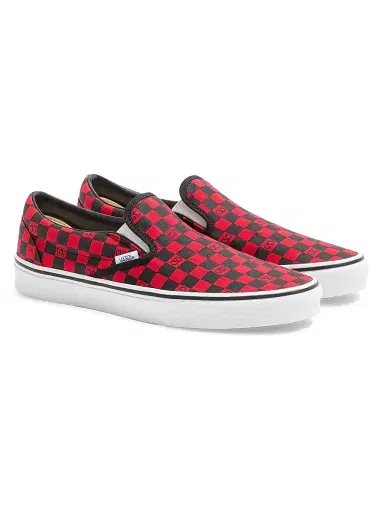 Valentino Garavani Men's and Vans Slip-On Sneakers in Fabric with VLogo Checkerboard Print | Thumbnail 2