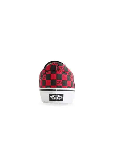 Valentino Garavani Men's and Vans Slip-On Sneakers in Fabric with VLogo Checkerboard Print | Thumbnail 5