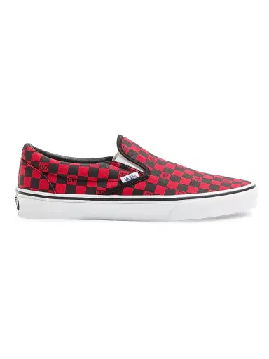 Valentino Garavani Men's and Vans Slip-On Sneakers in Fabric with VLogo Checkerboard Print | Thumbnail 1