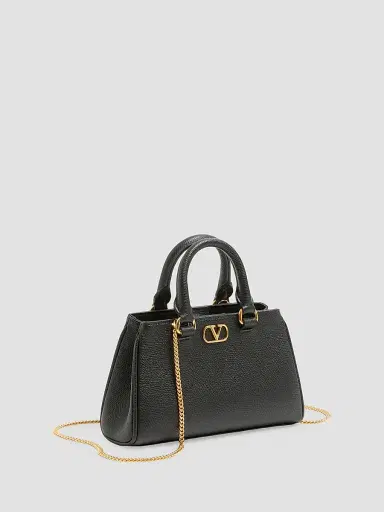 Valentino Garavani Women's Mini VLogo Signature Top Handle Bag in Grainy Calfskin | Thumbnail 4 Valentino Garavani Women's Mini VLogo Signature Top Handle Bag in Grainy Calfskin | Thumbnail 4