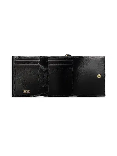 Prada Women's Small Leather Wallet - Black | Thumbnail 2 Prada Women's Small Leather Wallet - Black | Thumbnail 2