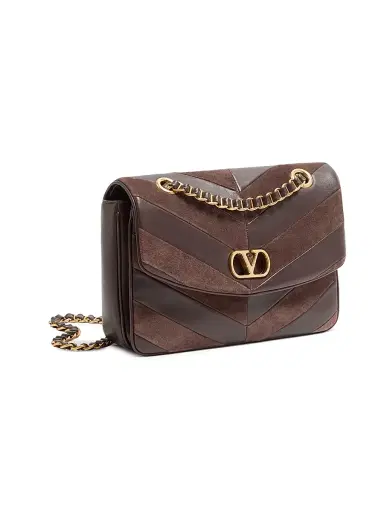 Valentino Garavani Women's Djuna Shoulder Bag in Suede and Nappa | Thumbnail 3 Valentino Garavani Women's Djuna Shoulder Bag in Suede and Nappa | Thumbnail 3