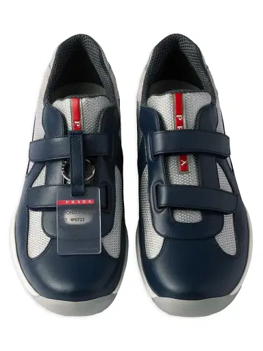 Prada Men's America's Cup Original Sneakers - Blue - Size 8.5 | Thumbnail 2 Prada Men's America's Cup Original Sneakers - Blue - Size 8.5 | Thumbnail 2