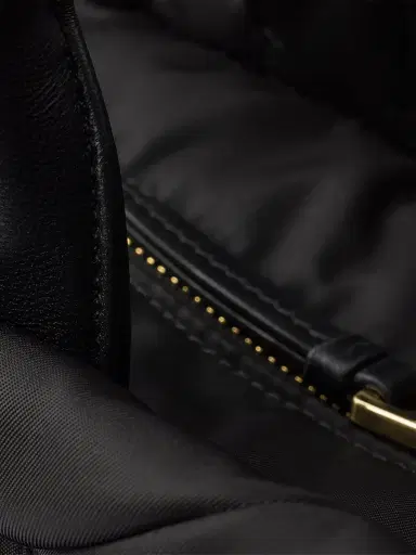 Prada Women's Padded Re-Nylon and Leather Top Handle Bag - Black | Thumbnail 5 Prada Women's Padded Re-Nylon and Leather Top Handle Bag - Black | Thumbnail 5