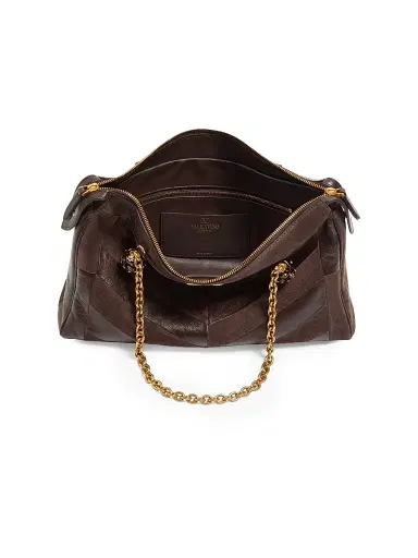 Valentino Women's Panthea Medium Shoulder Bag in Suede and Nappa | Thumbnail 5