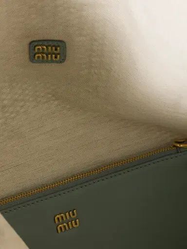 Miu Miu Women's Ivy Sequin Mesh Shoulder Bag - Green | Thumbnail 6