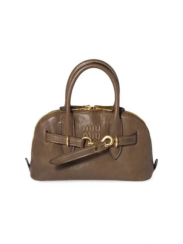 Miu Miu Women's Aventure Nappa Leather Top-Handle Bag - Chocolate Brown