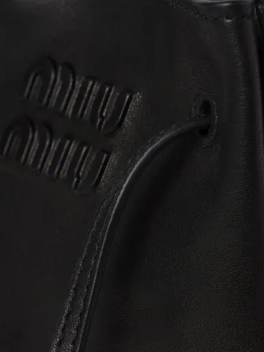 Miu Miu Women's Nappa Leather Mini Bucket Bag - Black | Thumbnail 7