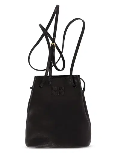 Miu Miu Women's Nappa Leather Mini Bucket Bag - Black | Thumbnail 1