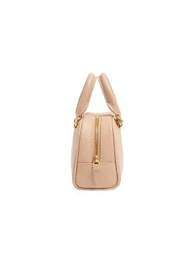 Valentino Garavani Women's VLogo Signature Mini Bowling Bag in Grainy Calfskin - Rose Sand | Thumbnail 4 Valentino Garavani Women's VLogo Signature Mini Bowling Bag in Grainy Calfskin - Rose Sand | Thumbnail 4