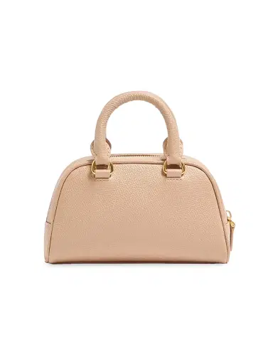 Valentino Garavani Women's VLogo Signature Mini Bowling Bag in Grainy Calfskin - Rose Sand | Thumbnail 5 Valentino Garavani Women's VLogo Signature Mini Bowling Bag in Grainy Calfskin - Rose Sand | Thumbnail 5