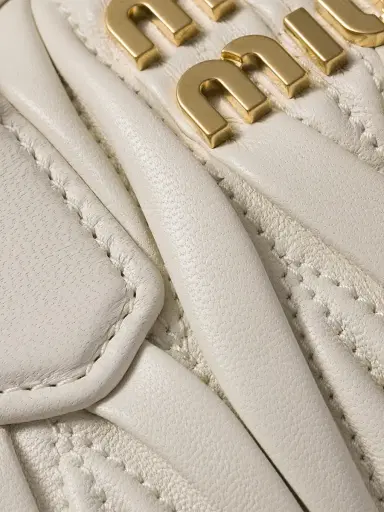 Miu Miu Women's Arcadie Matelasse Nappa Leather Mini Top Handle Bag - White | Thumbnail 8