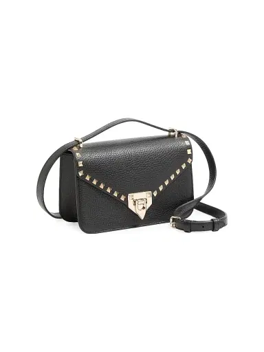 Valentino Women's Rockstud Small Shoulder Bag in Grainy Calfskin | Thumbnail 3