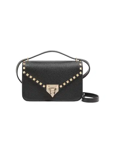Valentino Women's Rockstud Small Shoulder Bag in Grainy Calfskin | Thumbnail 1