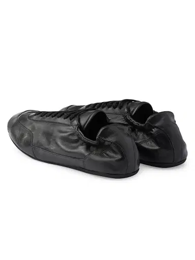 Prada Men's Collapse Leather Sneakers - Black - Size 11.5 | Thumbnail 4