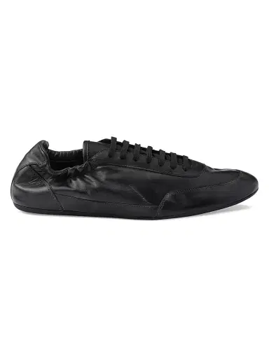 Prada Men's Collapse Leather Sneakers - Black - Size 11.5 | Thumbnail 1