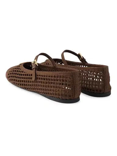 Prada Women's Crochet Ballerinas - Dark Brown - Size 5 | Thumbnail 3 Prada Women's Crochet Ballerinas - Dark Brown - Size 5 | Thumbnail 3