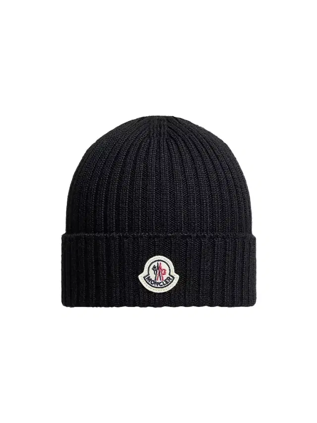 Moncler Little Girl's & Girl's Beanie Hat in Wool - Black