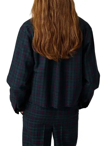 Miu Miu Women's Plaid Shirt - Blue - Size 8 | Thumbnail 3 Miu Miu Women's Plaid Shirt - Blue - Size 8 | Thumbnail 3