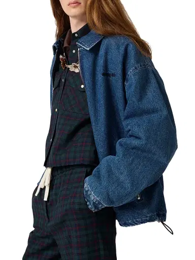 Miu Miu Women's Plaid Shirt - Blue - Size 8 | Thumbnail 4 Miu Miu Women's Plaid Shirt - Blue - Size 8 | Thumbnail 4