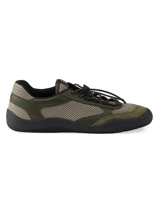 Prada Women's Speedrock Mesh Fabric Sneakers - Green