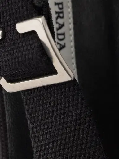 Prada Women's Canvas Pumps with Crystals - Black | Thumbnail 4 Prada Women's Canvas Pumps with Crystals - Black | Thumbnail 4