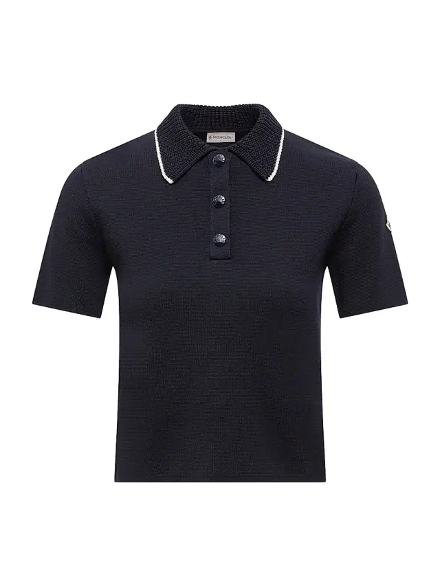 Women's Polo Shirt in Cotton - Navy Blue