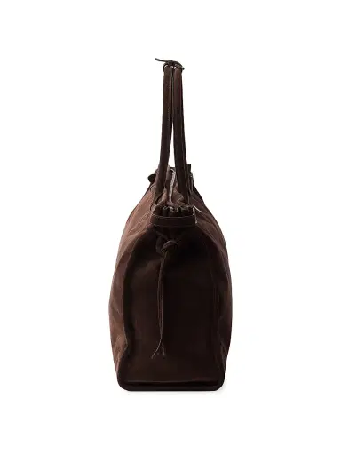 Prada Men's Suede Tote Bag - Dark Brown | Thumbnail 5 Prada Men's Suede Tote Bag - Dark Brown | Thumbnail 5