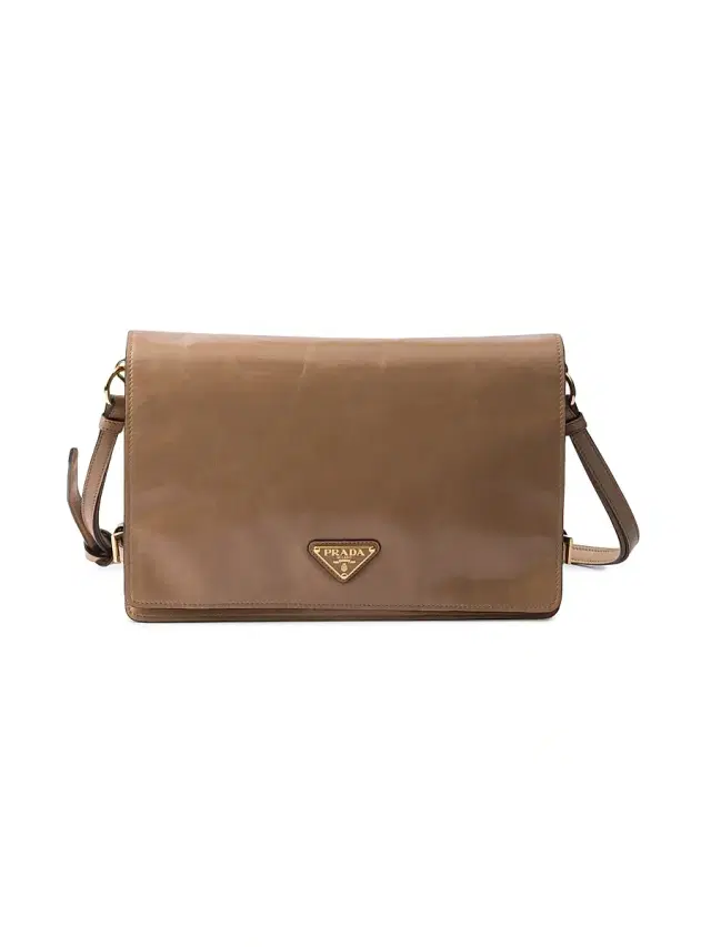 Women's Leather Shoulder Bag - Brown