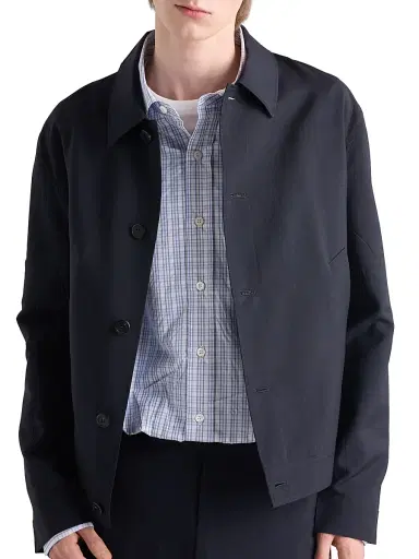 Prada Men's Wool and Mohair Blouson Jacket - Blue - Size 38 | Thumbnail 2 Prada Men's Wool and Mohair Blouson Jacket - Blue - Size 38 | Thumbnail 2