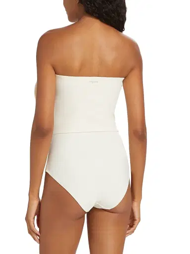 Chiara Boni La Petite Robe Women's Cotefta Strapless One-Piece Swimsuit - Cream - Size 6 | Thumbnail 5