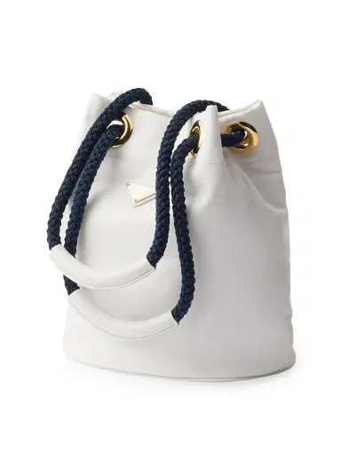 Prada Women's Mariner Re-Nylon Small Bucket Bag - White | Thumbnail 2 Prada Women's Mariner Re-Nylon Small Bucket Bag - White | Thumbnail 2