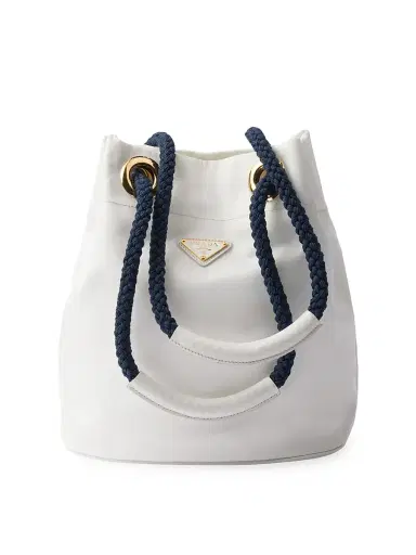 Prada Women's Mariner Re-Nylon Small Bucket Bag - White | Thumbnail 1 Prada Women's Mariner Re-Nylon Small Bucket Bag - White | Thumbnail 1