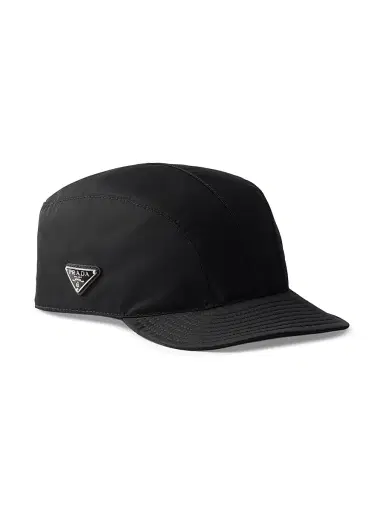 Prada Women's Re-Nylon Baseball Cap - Black Silver - Size Medium | Thumbnail 1