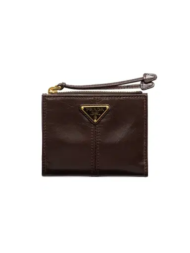 Prada Women's Leather Wallet - Brown | Thumbnail 1 Prada Women's Leather Wallet - Brown | Thumbnail 1
