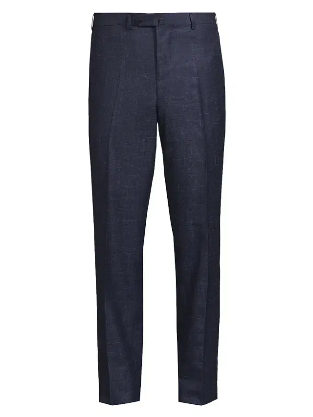 Isaia Men's Extended-Tab Woven Trousers - Blue