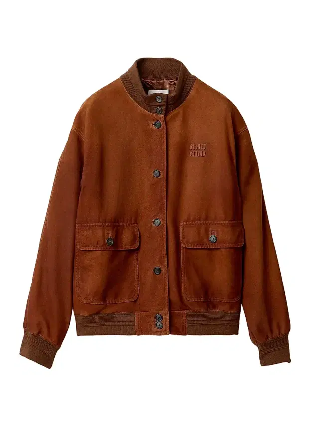 Miu Miu Women's Waxed Suede Jacket - Brown