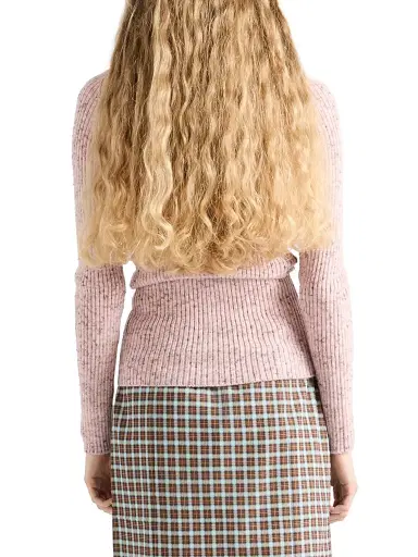 Prada Women's Ribbed Knit Cardigan - Pink | Thumbnail 3
